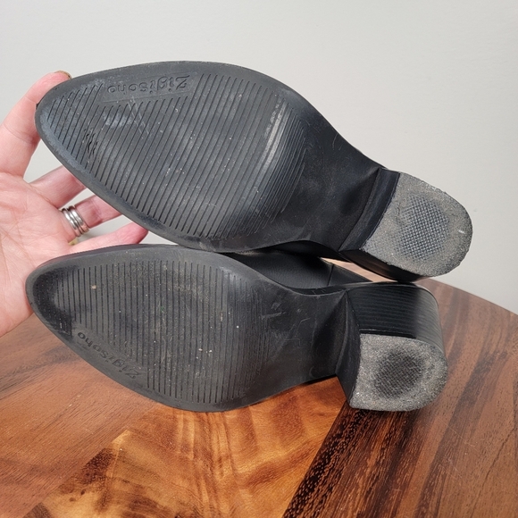 Zigisoho Maureen Black Mules Women's Size 7 Western Booties Vegan Leather - Picture 14 of 16